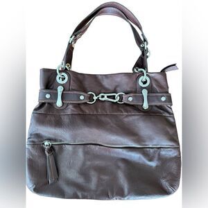 B Makowsky sable brown butter soft leather sable bag